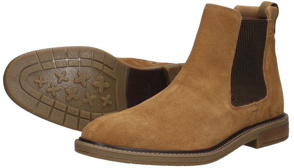 Clarks Men's Clarkdale Hall boot Shoes Cognac Suede Size 8 M